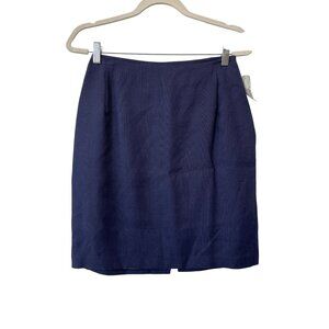 Vintage 90s WLBW Pencil Skirt Size 12 Navy Career Business Casual Deadstock NEW